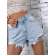 Women Fashion Denim Shorts With High Waist And Hole Women Fashion Denim Shorts With High Waist And Hole