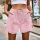 Women Fashion Denim Elastic Waist Shorts Women Fashion Denim Elastic Waist Shorts