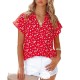 Women Fashion Casual Chiffon Printed V-Neck Short Sleeve Blouse Women Fashion Casual Chiffon Printed V-Neck Short Sleeve Blouse