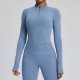 Women Fashion Solid Color Long-Sleeve Zipper Tight Quick-Dry Yoga Top Women Fashion Solid Color Long-Sleeve Zipper Tight Quick-Dry Yoga Top