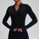 Women Fashion Solid Color Long-Sleeve Zipper Tight Quick-Dry Yoga Top Women Fashion Solid Color Long-Sleeve Zipper Tight Quick-Dry Yoga Top