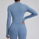 Women Fashion Solid Color Long-Sleeve Zipper Tight Quick-Dry Yoga Top Women Fashion Solid Color Long-Sleeve Zipper Tight Quick-Dry Yoga Top