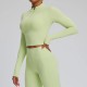 Women Fashion Solid Color Long-Sleeve Zipper Tight Quick-Dry Yoga Top Women Fashion Solid Color Long-Sleeve Zipper Tight Quick-Dry Yoga Top