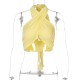 Women Sexy Halter Neck Solid Color Crop Top Women Sexy Halter Neck Solid Color Crop Top