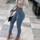 Women Fashion Basic Plus Size Skinny Pencil Jeans Women Fashion Basic Plus Size Skinny Pencil Jeans