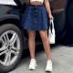 Women Casual Fashion High Waist Loose Denim Skirt Women Casual Fashion High Waist Loose Denim Skirt