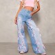 Women Creative Loose Bow Wide Leg Jeans Women Creative Loose Bow Wide Leg Jeans