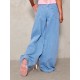 Women Creative Loose Bow Wide Leg Jeans Women Creative Loose Bow Wide Leg Jeans