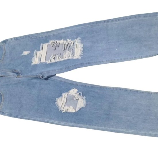 Women Fashion Casual High Waist Ripped Jeans Women Fashion Casual High Waist Ripped Jeans