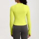 Women Fashion Solid Color Long-Sleeve Half-Zipper Tight Yoga Sports Top Women Fashion Solid Color Long-Sleeve Half-Zipper Tight Yoga Sports Top