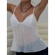 Women Fashion Sexy Solid Color Lace Perspective Backless Camisole Women Fashion Sexy Solid Color Lace Perspective Backless Camisole