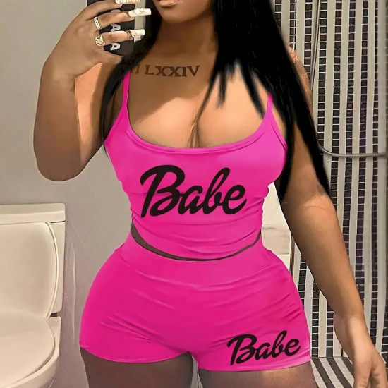 Women Sexy Summer Crop Camis Shorts Set Women Sexy Summer Crop Camis Shorts Set