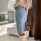 Women Fashion Split Denim Skirt Women Fashion Split Denim Skirt