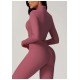 Women Fashion Casual Solid Color Long-Sleeve Half-Zipper Tight Quick-Drying Yoga Sports Top Women Fashion Casual Solid Color Long-Sleeve Half-Zipper Tight Quick-Drying Yoga Sports Top