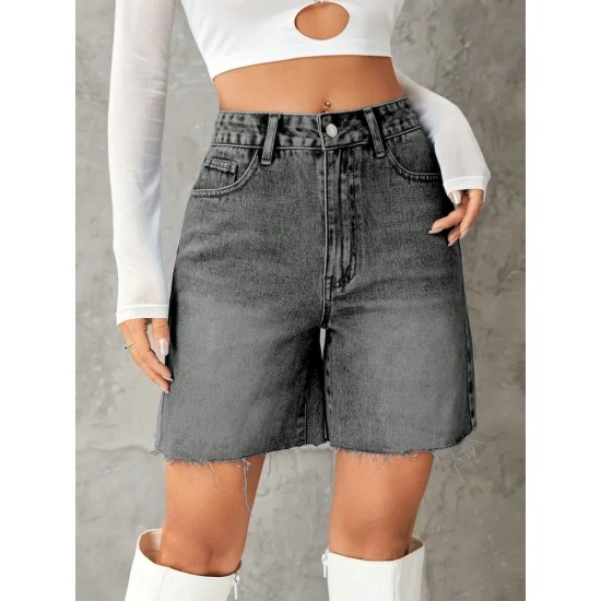 Women Fashion Casual High Waist Denim Shorts Women Fashion Casual High Waist Denim Shorts