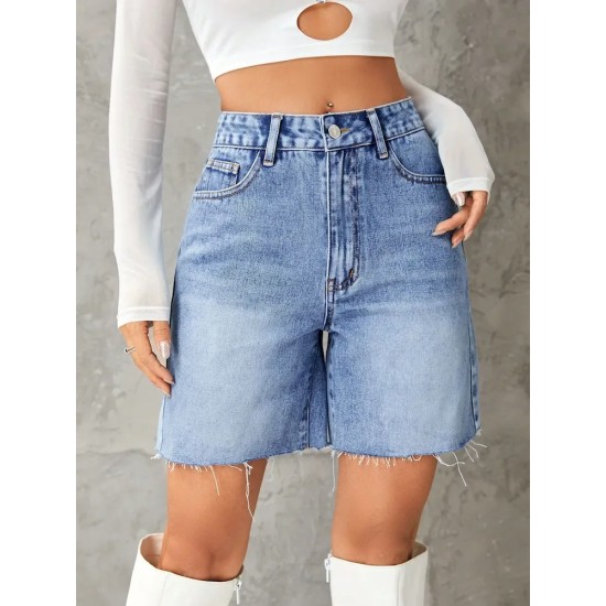 Women Fashion Casual High Waist Denim Shorts Women Fashion Casual High Waist Denim Shorts