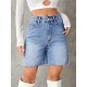 Women Fashion Casual High Waist Denim Shorts Women Fashion Casual High Waist Denim Shorts