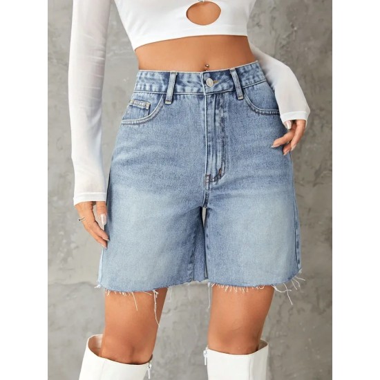 Women Fashion Casual High Waist Denim Shorts Women Fashion Casual High Waist Denim Shorts