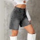 Women Fashion Casual High Waist Denim Shorts Women Fashion Casual High Waist Denim Shorts