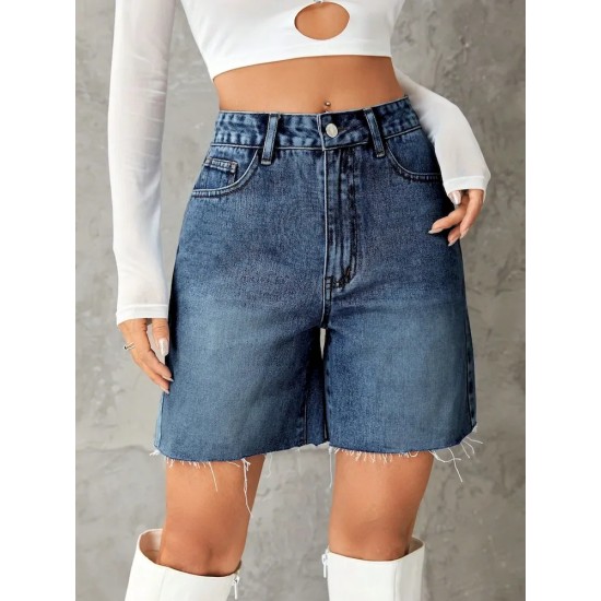 Women Fashion Casual High Waist Denim Shorts Women Fashion Casual High Waist Denim Shorts