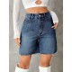 Women Fashion Casual High Waist Denim Shorts Women Fashion Casual High Waist Denim Shorts
