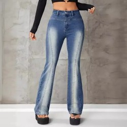 Women Fashion Gradient Stretch Jeans