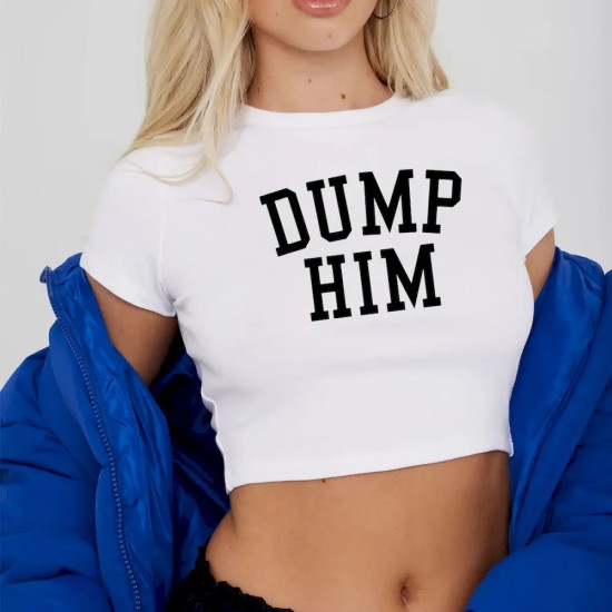 Women Fashion Sexy Printed Short Sleeve Crop Top Women Fashion Sexy Printed Short Sleeve Crop Top