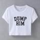 Women Fashion Sexy Printed Short Sleeve Crop Top Women Fashion Sexy Printed Short Sleeve Crop Top