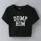 Women Fashion Sexy Printed Short Sleeve Crop Top Women Fashion Sexy Printed Short Sleeve Crop Top