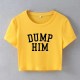 Women Fashion Sexy Printed Short Sleeve Crop Top Women Fashion Sexy Printed Short Sleeve Crop Top