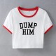Women Fashion Sexy Printed Short Sleeve Crop Top Women Fashion Sexy Printed Short Sleeve Crop Top