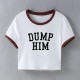 Women Fashion Sexy Printed Short Sleeve Crop Top Women Fashion Sexy Printed Short Sleeve Crop Top