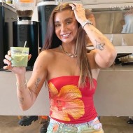 Women Fashion Sexy Floral Print Tub Crop Top