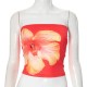 Women Fashion Sexy Floral Print Tub Crop Top Women Fashion Sexy Floral Print Tub Crop Top