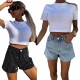 Street Fashion Rhinestone Women Denim Shorts Street Fashion Rhinestone Women Denim Shorts