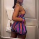 Women Sexy Print One-Shoulder Crop Top And Shorts Two-Piece Set Women Sexy Print One-Shoulder Crop Top And Shorts Two-Piece Set