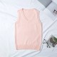 Women Fashion Solid Color V-Neck Sleeveless Knitwear Women Fashion Solid Color V-Neck Sleeveless Knitwear