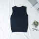 Women Fashion Solid Color V-Neck Sleeveless Knitwear Women Fashion Solid Color V-Neck Sleeveless Knitwear