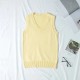 Women Fashion Solid Color V-Neck Sleeveless Knitwear Women Fashion Solid Color V-Neck Sleeveless Knitwear