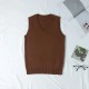 Women Fashion Solid Color V-Neck Sleeveless Knitwear Women Fashion Solid Color V-Neck Sleeveless Knitwear