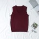 Women Fashion Solid Color V-Neck Sleeveless Knitwear Women Fashion Solid Color V-Neck Sleeveless Knitwear