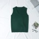 Women Fashion Solid Color V-Neck Sleeveless Knitwear Women Fashion Solid Color V-Neck Sleeveless Knitwear