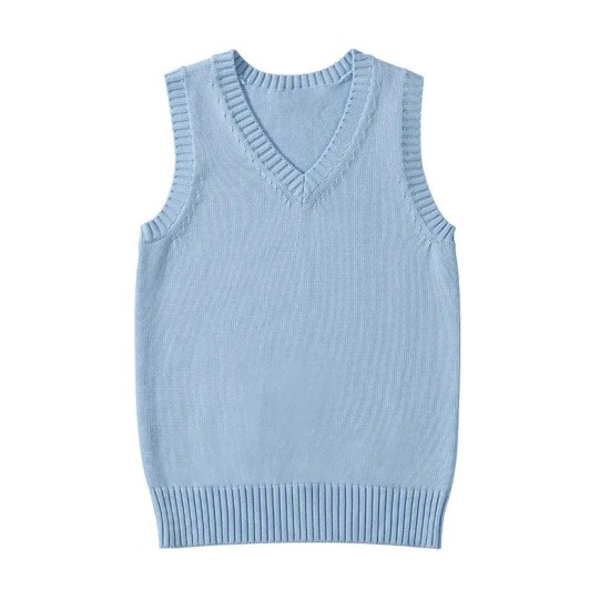 Women Fashion Solid Color V-Neck Sleeveless Knitwear Women Fashion Solid Color V-Neck Sleeveless Knitwear
