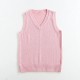 Women Fashion Solid Color V-Neck Sleeveless Knitwear Women Fashion Solid Color V-Neck Sleeveless Knitwear