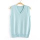 Women Fashion Solid Color V-Neck Sleeveless Knitwear Women Fashion Solid Color V-Neck Sleeveless Knitwear