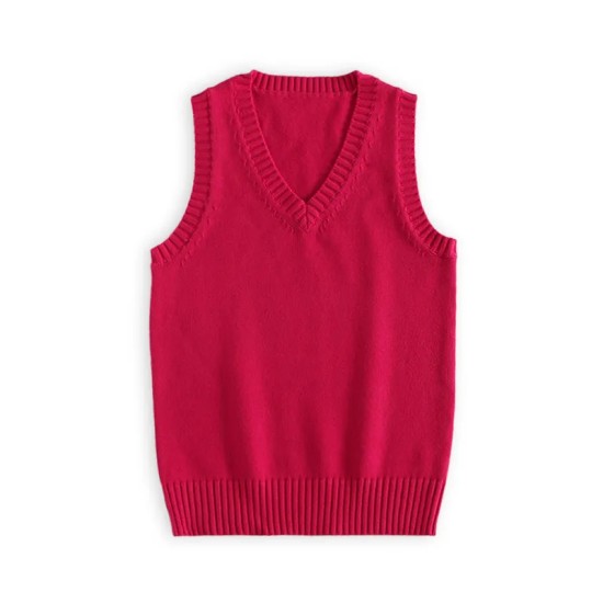 Women Fashion Solid Color V-Neck Sleeveless Knitwear Women Fashion Solid Color V-Neck Sleeveless Knitwear
