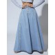 Women Fashion Single-Breasted Denim Skirt Women Fashion Single-Breasted Denim Skirt