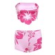 Vacation Fashion Sexy Floral Print Tube Top And Shorts Set Vacation Fashion Sexy Floral Print Tube Top And Shorts Set
