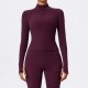 Women Fashion Solid Color Half-Zipper Long-Sleeve Finger Exposed Yoga Sports Top Women Fashion Solid Color Half-Zipper Long-Sleeve Finger Exposed Yoga Sports Top