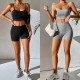 Women Fashion Sexy Solid Color Camisole High Waist Shorts Two-Piece Set Women Fashion Sexy Solid Color Camisole High Waist Shorts Two-Piece Set